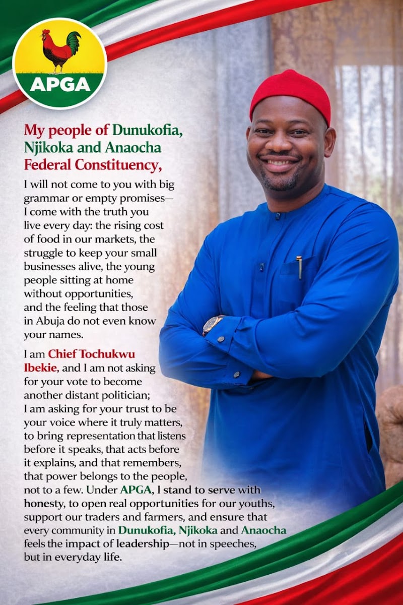 Chief Tochukwu George Ibekie — DNA 2027 Aspirant